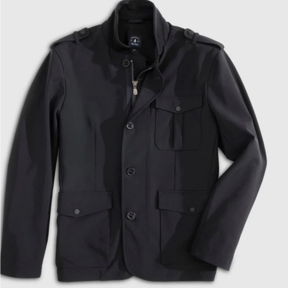 johnnie-O Black Trench Coat